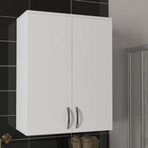 Meuble de Salle de Bain Blanc Zoe avec Double Porte et Poignées Design